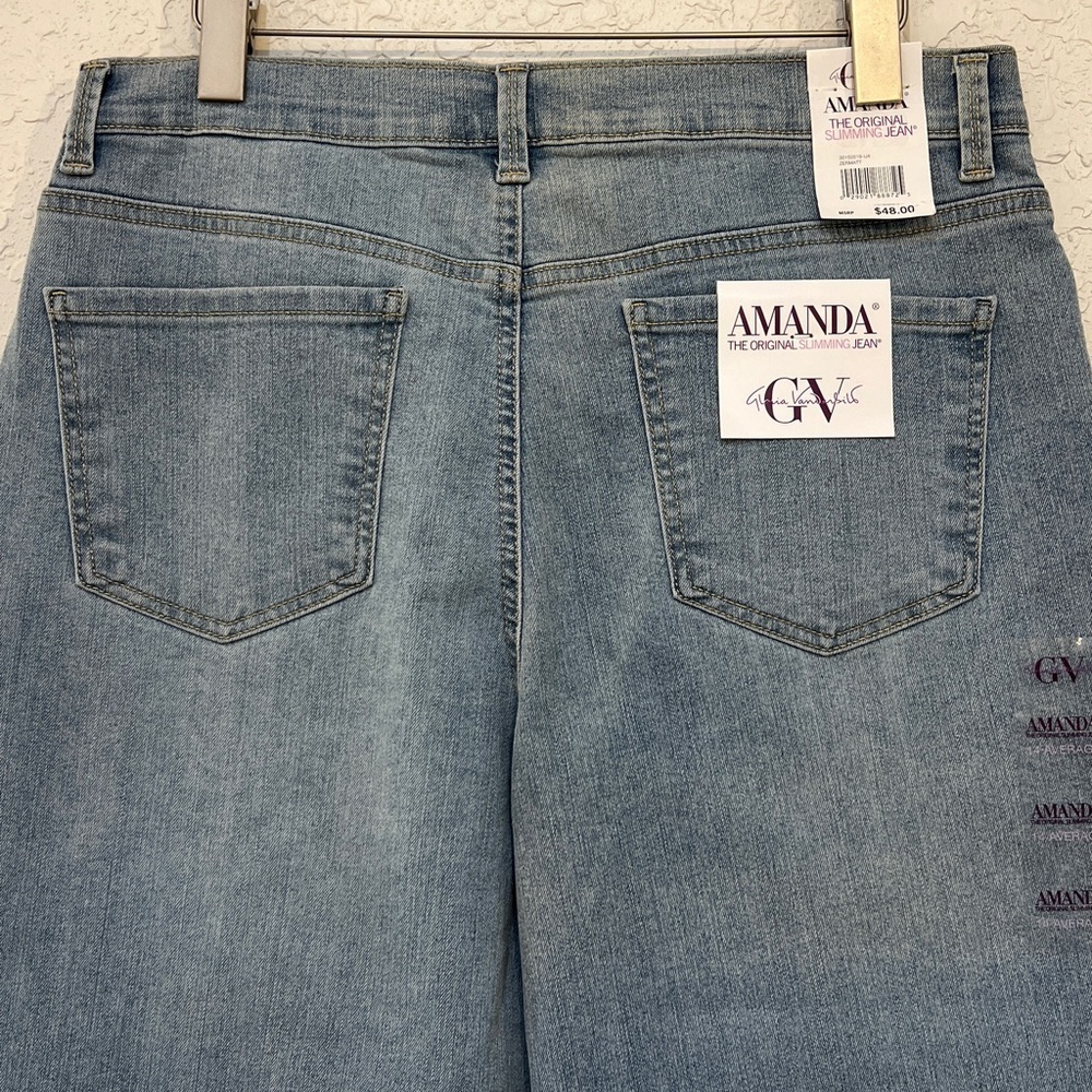 Gloria Vanderbilt Amanda Slimming Jeans Tapered Leg Size 14 NWT - Picture 5 of 11